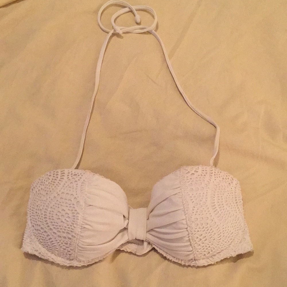 Aerie white holly bikini top